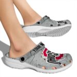 Personalized Ohio State Buckeyes Cracked Texture Crocs Best selling