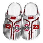 Personalized Ohio State Buckeyes Pinstripe Pattern Crocs Best selling