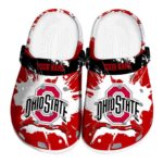 Personalized Ohio State Buckeyes Splatter Pattern Crocs Best selling