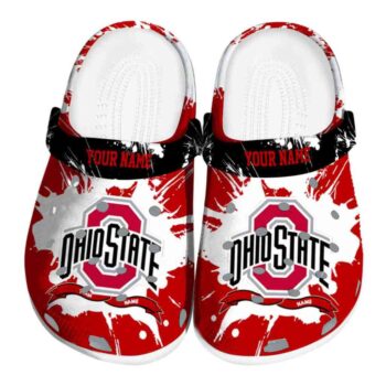Personalized Ohio State Buckeyes Splatter Pattern Crocs Best selling