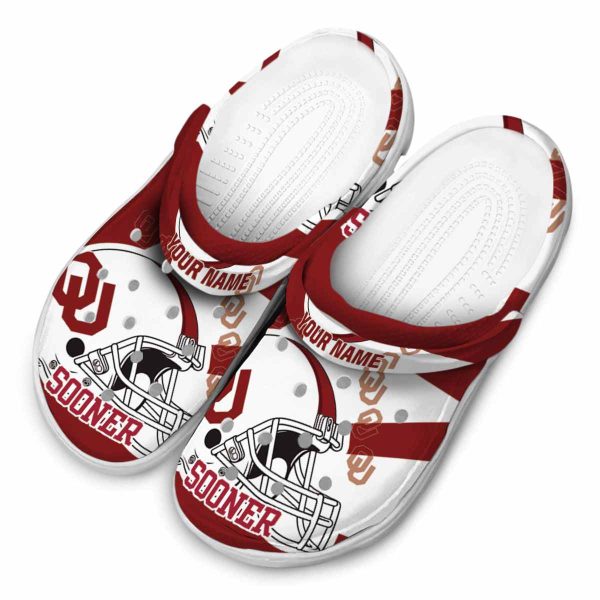 Personalized Oklahoma Sooners Football Helmet Crocs Trendy