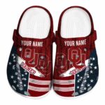 Personalized Oklahoma Sooners Star Spangled Side Pattern Crocs Best selling