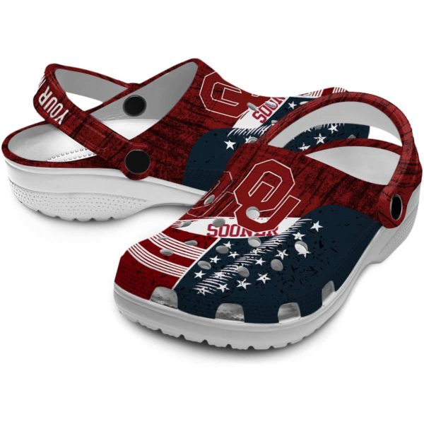 Personalized Oklahoma Sooners Star Spangled Side Pattern Crocs Latest Model