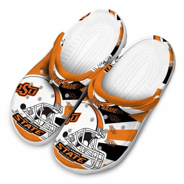 Personalized Oklahoma State Cowboys Football Helmet Crocs Trendy