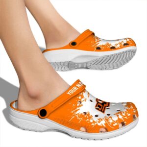 Personalized Oklahoma State Cowboys Splatter Background Crocs High quality