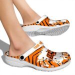 Personalized Oklahoma State Cowboys Zigzag Paint Burst Crocs Best selling