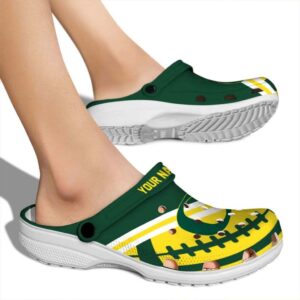 Personalized Oregon Ducks Football Motif Crocs High quality