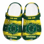 Personalized Oregon Ducks Paint Splatter Graphics Crocs Best selling