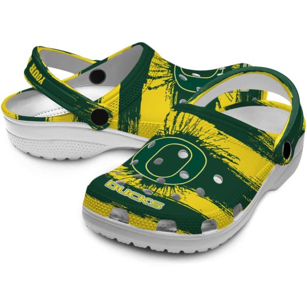 Personalized Oregon Ducks Paint Splatter Graphics Crocs Latest Model