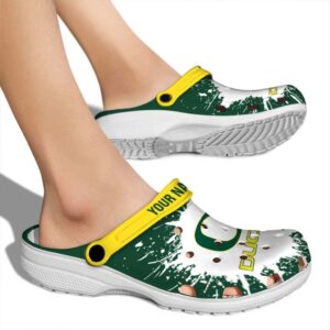 Personalized Oregon Ducks Splash Art Crocs High quality