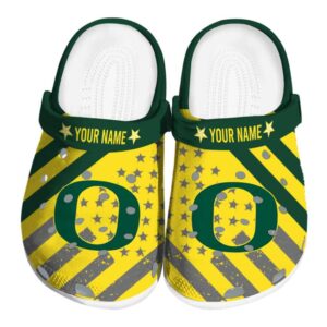 Personalized Oregon Ducks Star Spangled Graphic Crocs Best selling
