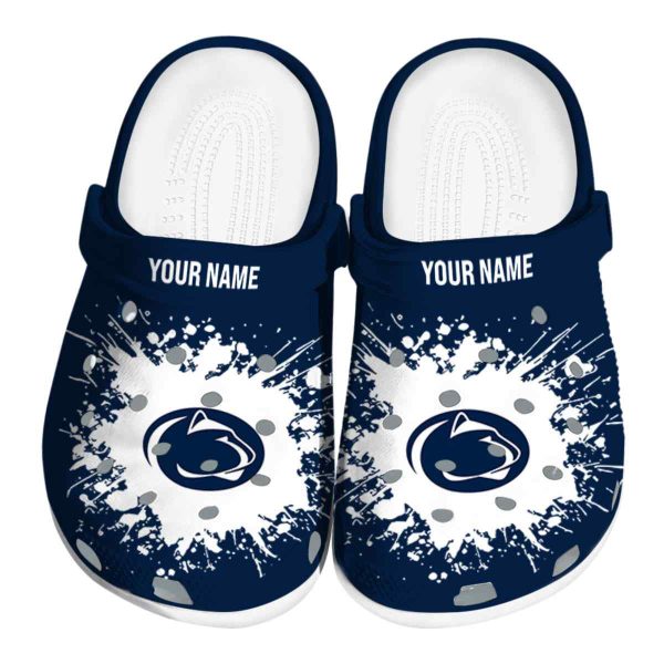 Personalized Penn State Nittany Lions Splatter Background Crocs Best selling