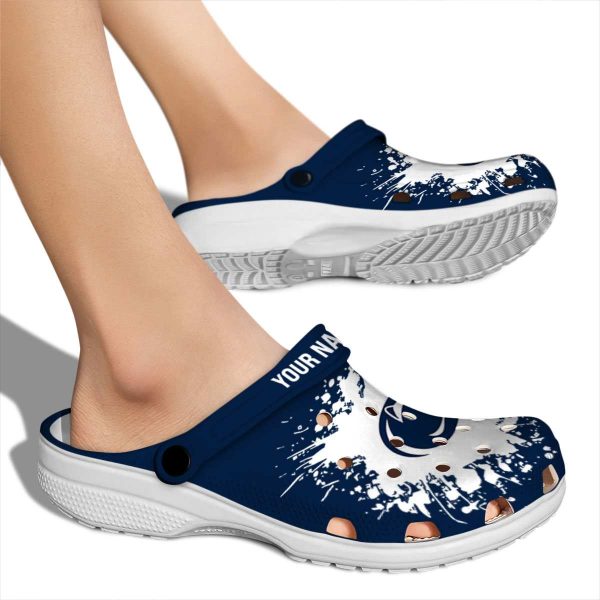 Personalized Penn State Nittany Lions Splatter Background Crocs High quality