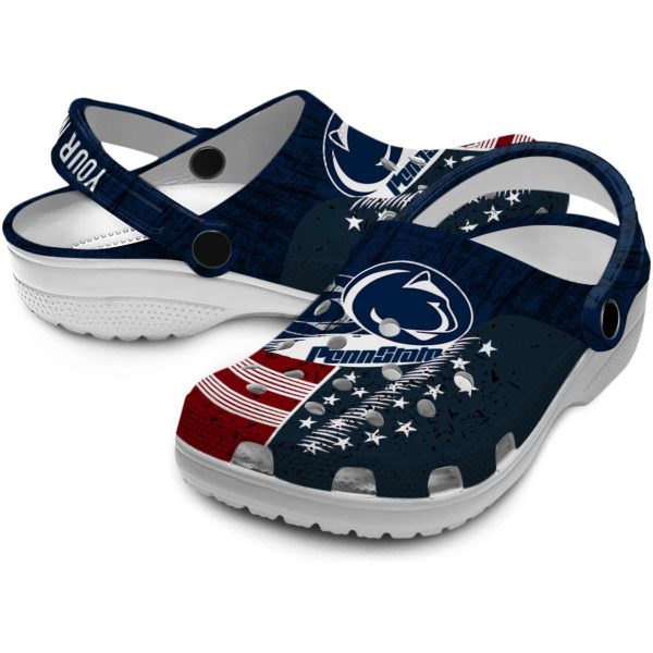 Personalized Penn State Nittany Lions Star Spangled Side Pattern Crocs Latest Model