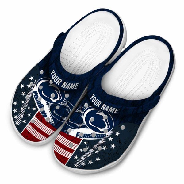 Personalized Penn State Nittany Lions Star Spangled Side Pattern Crocs Trendy