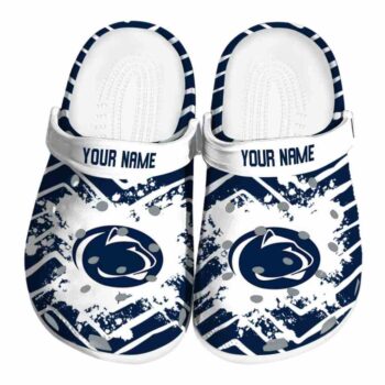 Personalized Penn State Nittany Lions Zigzag Paint Burst Crocs Best selling