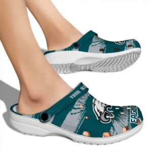 Personalized Philadelphia Eagles Paint Splatter Graphics Crocs High quality