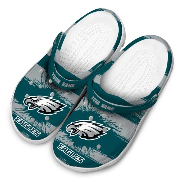 Personalized Philadelphia Eagles Paint Splatter Graphics Crocs Trendy