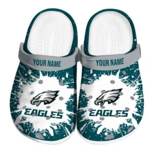 Personalized Philadelphia Eagles Splash Art Crocs Best selling