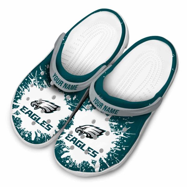 Personalized Philadelphia Eagles Splash Art Crocs Trendy