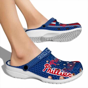 Personalized Philadelphia Phillies Contrasting Stripes Crocs High quality