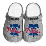 Personalized Philadelphia Phillies Cracked Texture Crocs Best selling