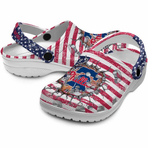 Personalized Philadelphia Phillies Freedom Splinter Crocs Latest Model