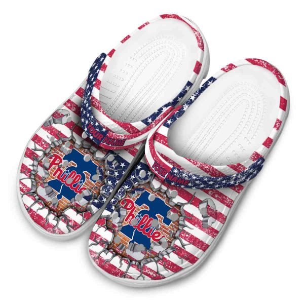 Personalized Philadelphia Phillies Freedom Splinter Crocs Trendy
