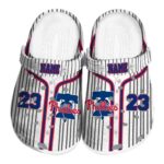 Personalized Philadelphia Phillies Pinstripe Pattern Crocs Best selling