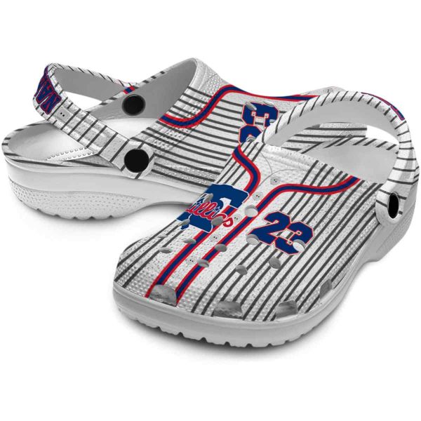 Personalized Philadelphia Phillies Pinstripe Pattern Crocs Latest Model