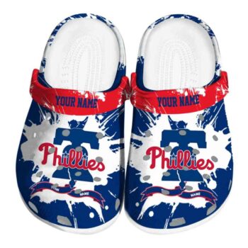 Personalized Philadelphia Phillies Splatter Pattern Crocs Best selling