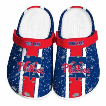 Personalized Philadelphia Phillies Vertical Stripes Crocs Best selling