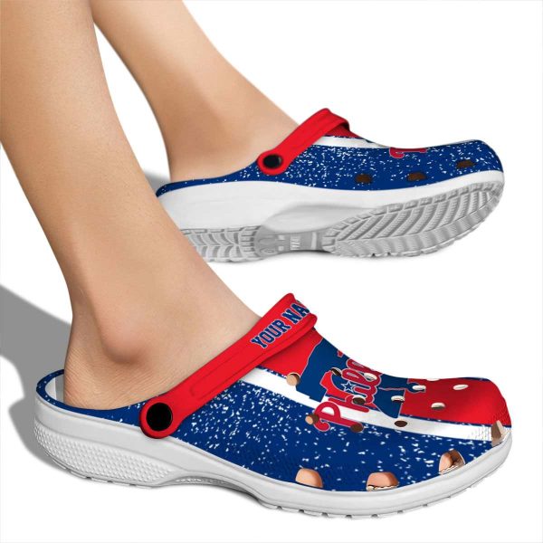 Personalized Philadelphia Phillies Vertical Stripes Crocs High quality