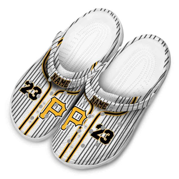 Personalized Pittsburgh Pirates Pinstripe Pattern Crocs Trendy