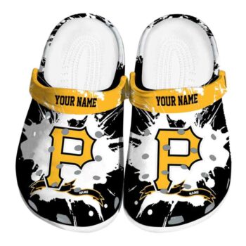 Personalized Pittsburgh Pirates Splatter Pattern Crocs Best selling