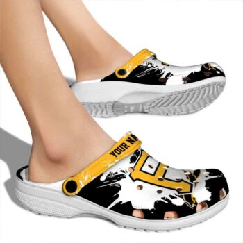 Personalized Pittsburgh Pirates Splatter Pattern Crocs High quality
