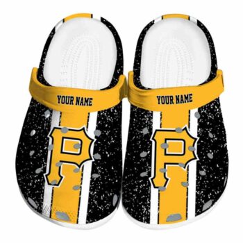 Personalized Pittsburgh Pirates Vertical Stripes Crocs Best selling