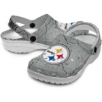 Personalized Pittsburgh Steelers Cracked Texture Crocs Best selling
