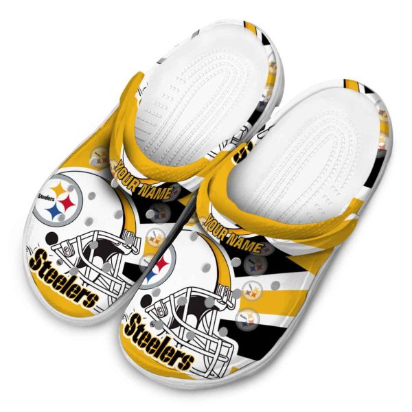 Personalized Pittsburgh Steelers Football Helmet Crocs Trendy