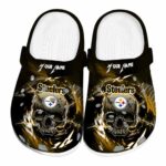 Personalized Pittsburgh Steelers Gothic Skull Crocs Best selling