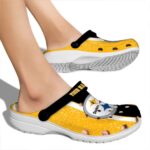 Personalized Pittsburgh Steelers Vertical Stripes Crocs Best selling