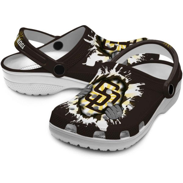 Personalized San Diego Padres Gripping Hand Crocs Latest Model