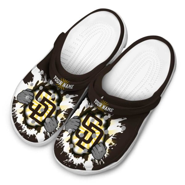 Personalized San Diego Padres Gripping Hand Crocs Trendy
