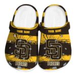 Personalized San Diego Padres Paint Splatter Graphics Crocs Best selling