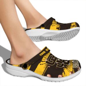 Personalized San Diego Padres Paint Splatter Graphics Crocs High quality