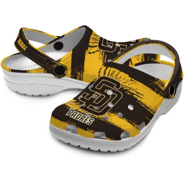 Personalized San Diego Padres Paint Splatter Graphics Crocs Latest Model