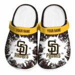 Personalized San Diego Padres Splash Art Crocs Best selling