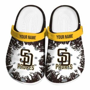Personalized San Diego Padres Splash Art Crocs Best selling