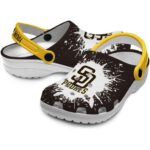 Personalized San Diego Padres Splash Art Crocs Best selling