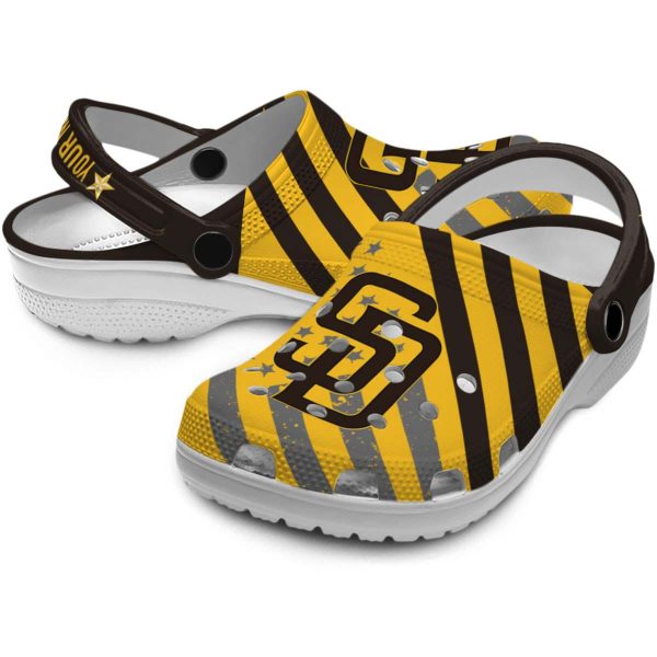 Personalized San Diego Padres Star Spangled Graphic Crocs Latest Model